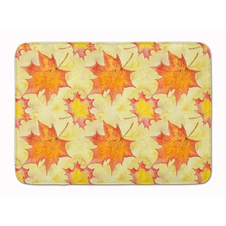Carolines Treasures Fall Leaves Scattered Machine Washable Memory Foam Mat BB7496RUG
